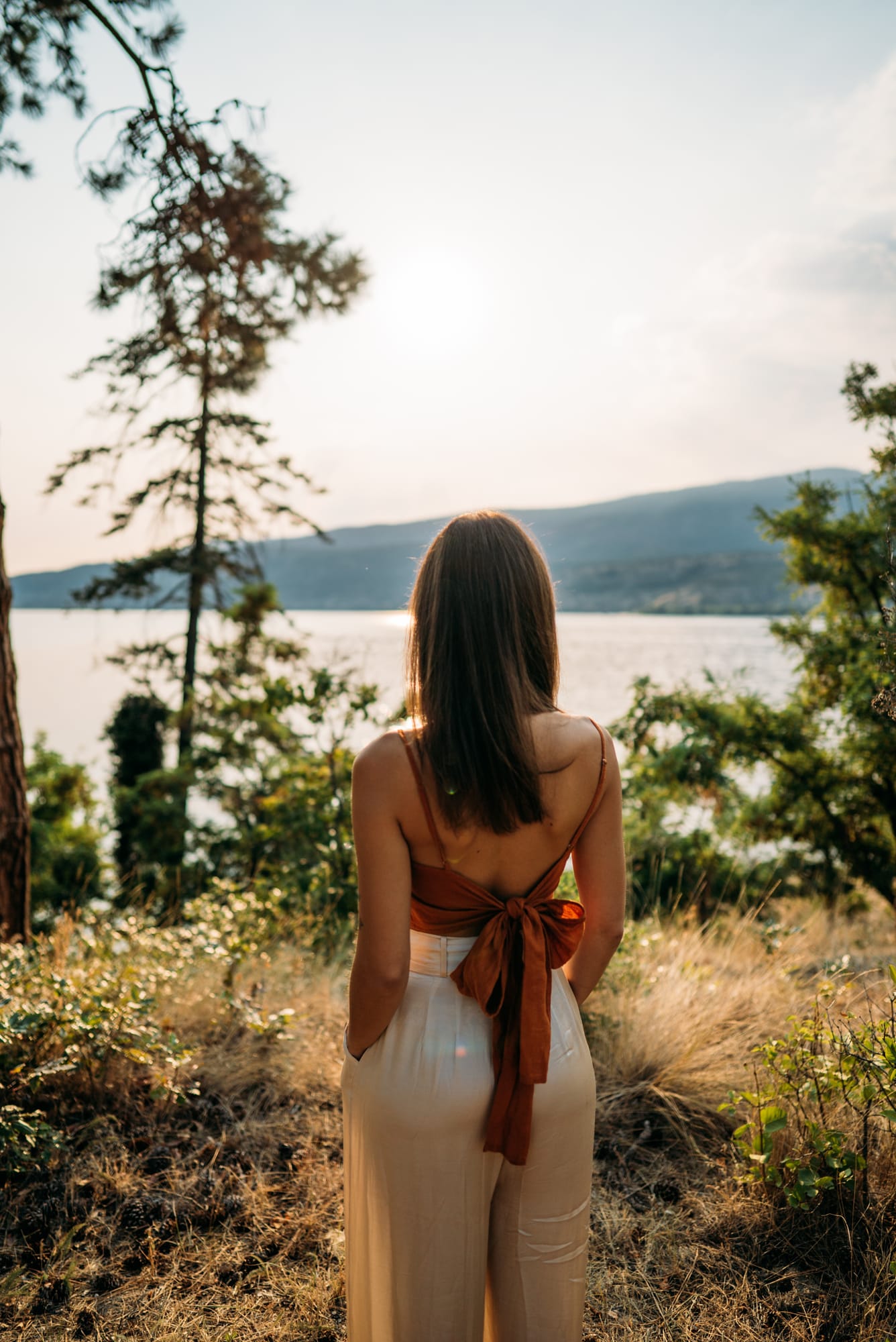 The Living Narrative, Sol corporate story frame 4: Personal-brand photography for The Living Narrative in Kelowna, with Sol in warm Okanagan light, lakeside portrait range and profile-ready images for creative business use..