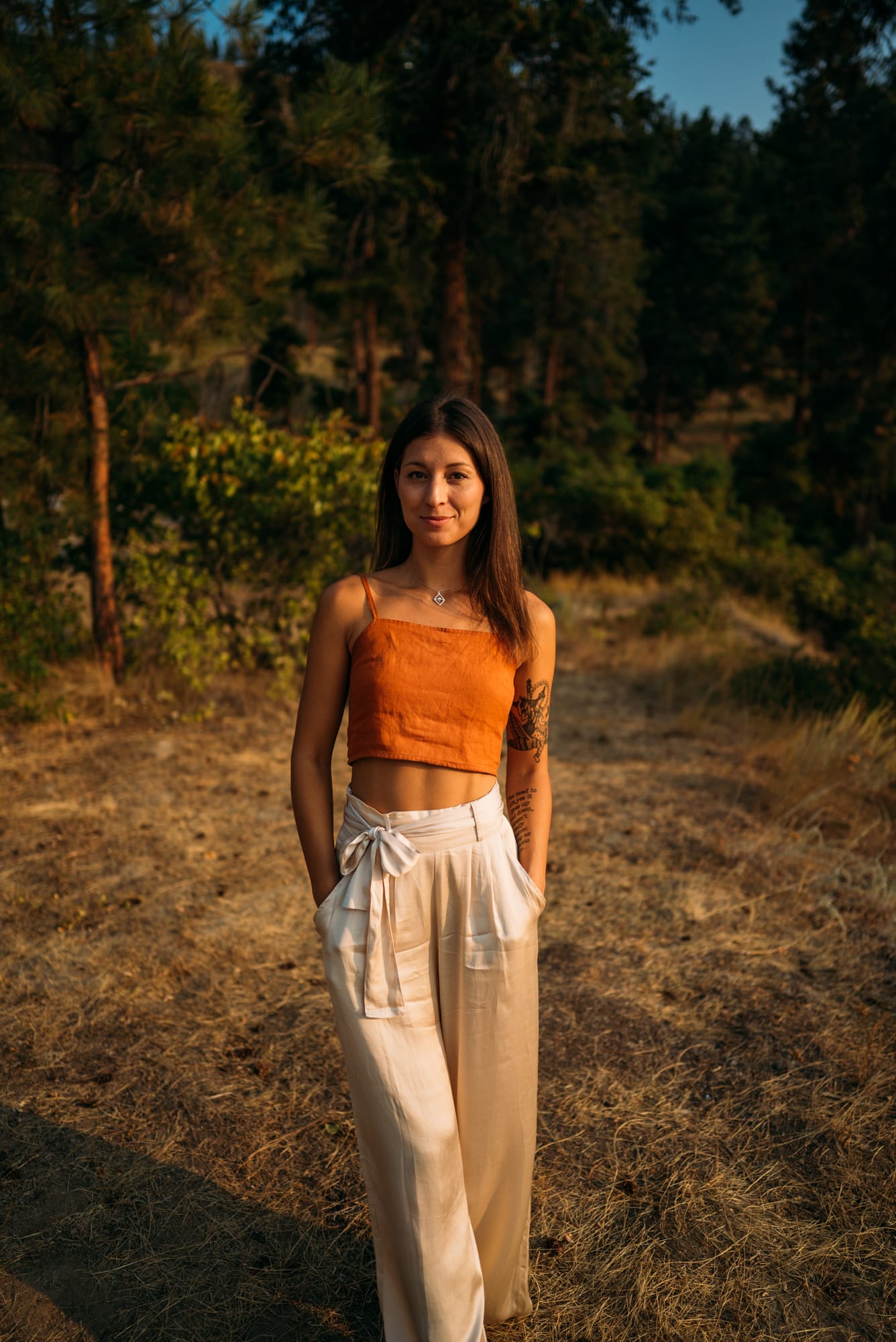 The Living Narrative, Sol corporate story frame 18: Personal-brand photography for The Living Narrative in Kelowna, with Sol in warm Okanagan light, lakeside portrait range and profile-ready images for creative business use..