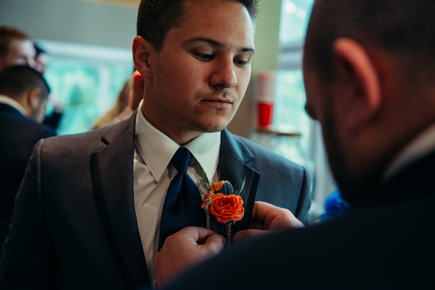 Tia and Matt weddings story frame 12: A Mabel Lake Airpark wedding in the North Okanagan, with grass-runway scenery, mountain openness and a warm end-of-night invitation..