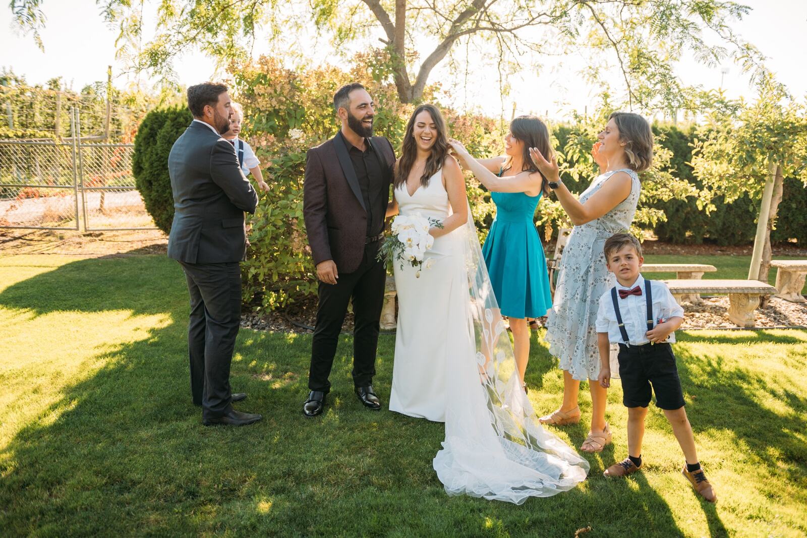 Vanessa and Sep weddings story frame 7: A Kelowna wedding moving from A Touch of English to Belgo Wedding Chapel, Scenic Canyon Park portraits, and a Bernie's Supper Club reception..