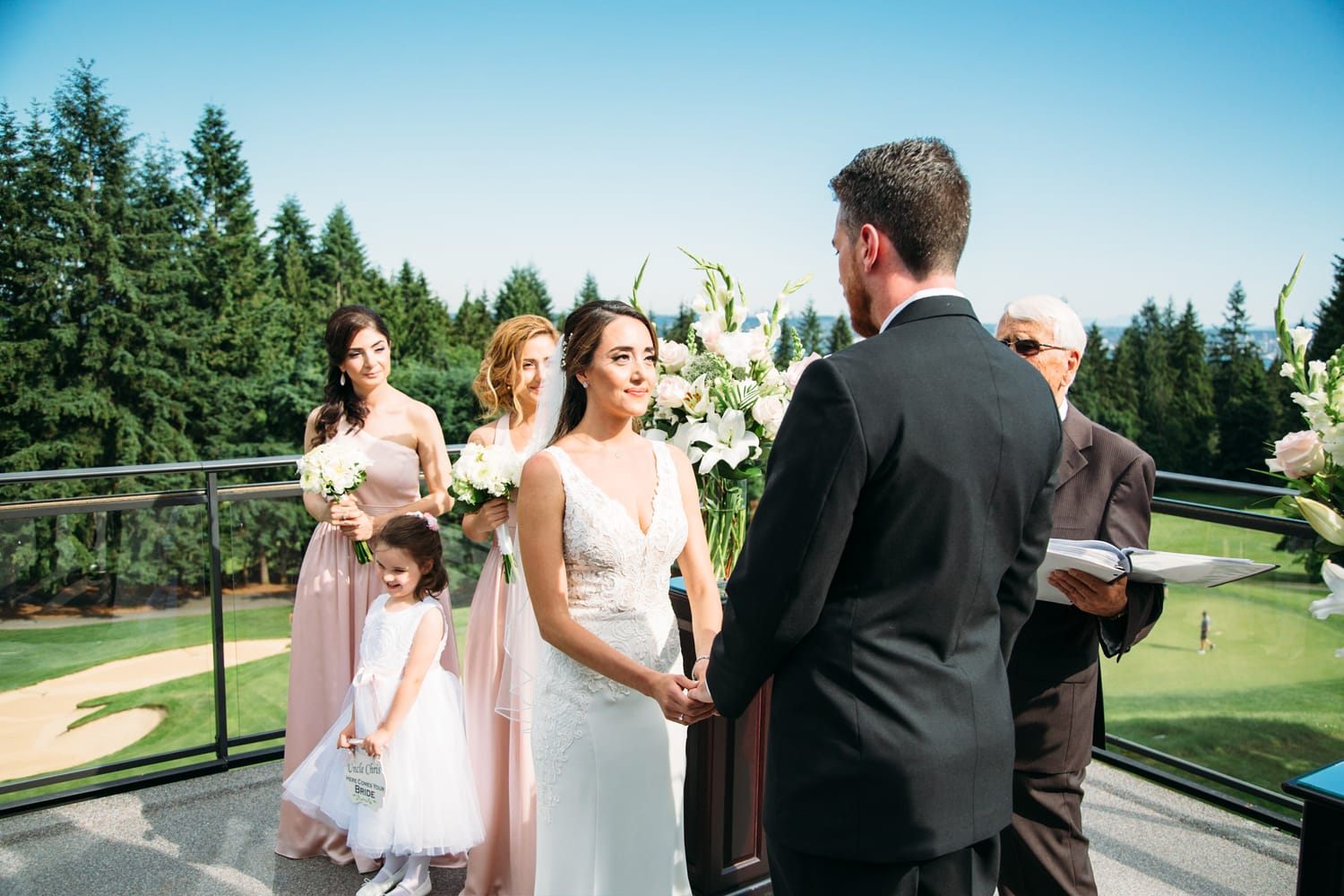 Vesta and Chris weddings story frame 22: A West Vancouver wedding at Capilano Golf and Country Club, with Iranian and Scottish family details, formal club atmosphere, dresses and kilts..